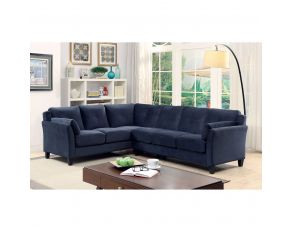 Furniture of America Peever II 2 Piece Sectional in Navy