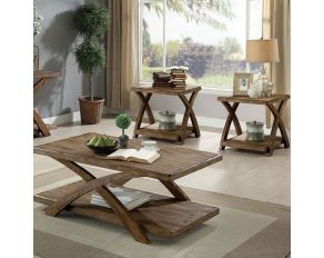 Abryanna 3 Piece Occasional Table Set in Antique Light Oak