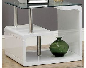 Torkel End Table in White