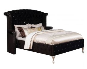 Alzire Queen Bed in Black