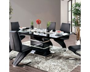 Midvale Dining Table in Black Chrome