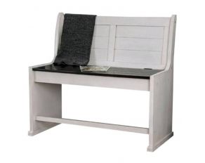 Nekoma Counter Height Loveseat Bench in Espresso White