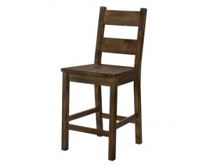 Kristen II Set of 2 Counter Height Side Chairs in Rustic Oak