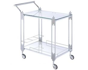 Ebba Serving Cart in Chrome