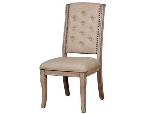 Patience Set of 2 Side Chairs in Rustic Natural Tone Beige