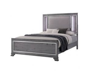 Alanis King Bed in Light Gray