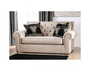 Parshall Loveseat in Beige Gold