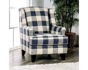 Nash Checkered Chair in Ivory