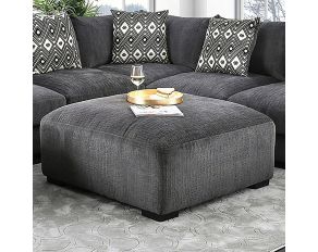 Kaylee Ottoman in Gray