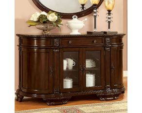 Furniture of America Bellagio Server in Brown Cherry