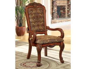 Furniture of America Medieve Arm Chair in Antique Oak - Set of 2