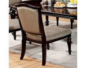 Furniture of America Harrington Side Chair in Dark Walnut - Set of 2