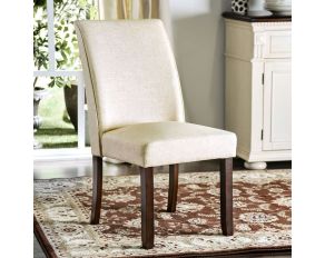 Cimma Set of 2 Side Chairs in Espresso Ivory