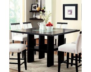 Furniture of America Luminar II Counter Height Table in Black