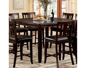 Furniture of America Edgewood II Square Counter Height Table in Espresso