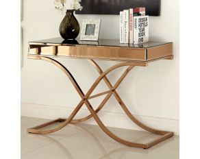 Furniture of America Sundance Sofa Table in Brass