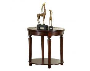 Furniture of America Granvia End Table in Dark Cherry