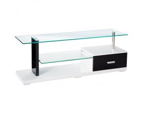 Furniture of America Egaleo TV Console in Black and White