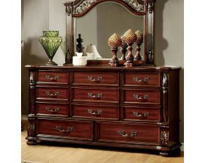 Furniture of America Arthur Dresser in Brown Cherry Finish