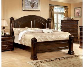 Furniture of America Burleigh California King Bed in Cherry Finish