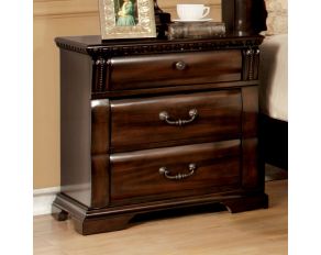 Furniture of America Burleigh Nightstand in Cherry Finish