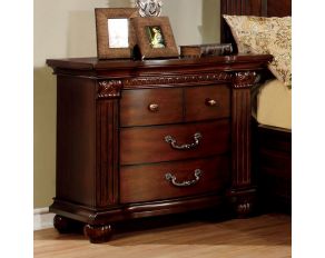 Furniture of America Grandom Nightstand in Cherry Finish