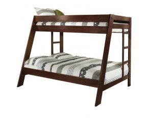 Arizona Twin over Full Bunk Bed in Dark Walnut