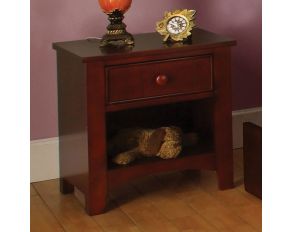 Furniture of America Cara Nightstand in Cherry