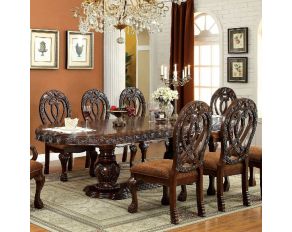 Furniture of America Wyndmere Dining Table in Cherry