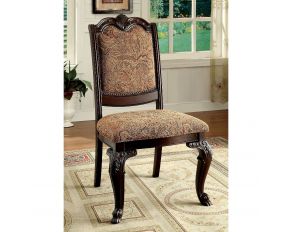 Furniture of America Bellagio Side Chair in Brown Cherry Finish - Set of 2