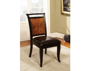 Furniture of America Salida I Side Chair in Acacia and Black Finish - Set of 2