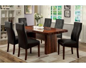 Furniture of America Bonneville I Dining Table in Brown Cherry Finish