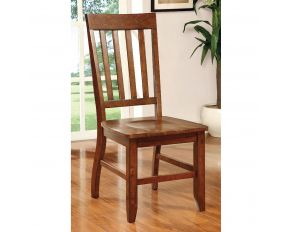 Furniture of America Foster I Side Chair in Dark Oak Finish - Set of 2