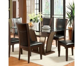 Oval shape glass discount dining table set