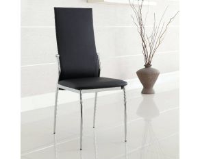 Furniture of America Kalawao Side Chair in Black - Set of 2