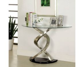 Furniture of America Nova Sofa Table in Satin Plated Finish