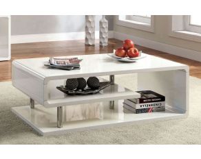 Furniture of America Ninove I Coffee Table in White