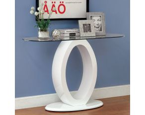 Furniture of America Lodia III Sofa Table in White