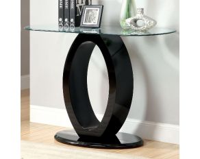 Furniture of America Lodia III Sofa Table in Black