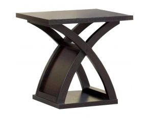 Furniture of America Arkley End Table in Espresso Finish