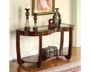 Furniture of America Crystal Falls Sofa Table in Dark Cherry Finish