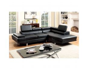 Kemina Sectional with Speaker Console in Black