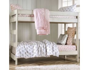 Arlette Twin over Twin Bunk Bed in White