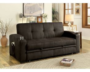 Mavis Futon Sofa in Dark Brown