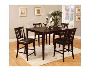 Bridgette II 5 Piece Counter Height Table Set in Espresso