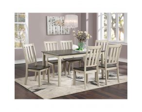 Frances Dining Table in Antique White Gray