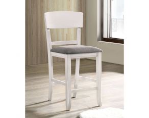 Stacie Counter Height Chair in White Gray