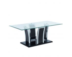 Staten Coffee Table in Glossy Black Chrome