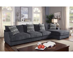 Kaylee L Sectional with Right Arm Facing Chaise in Gray