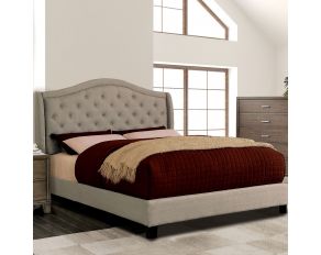 Carly California King Bed in Warm Gray